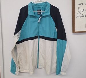 Original Use Men's Vintage Teal Green Windbreaker